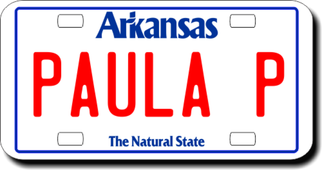 Personalized Arkansas License Plate for Bicycles, Kid's Bikes, Carts, Cars or Trucks Teamlogo