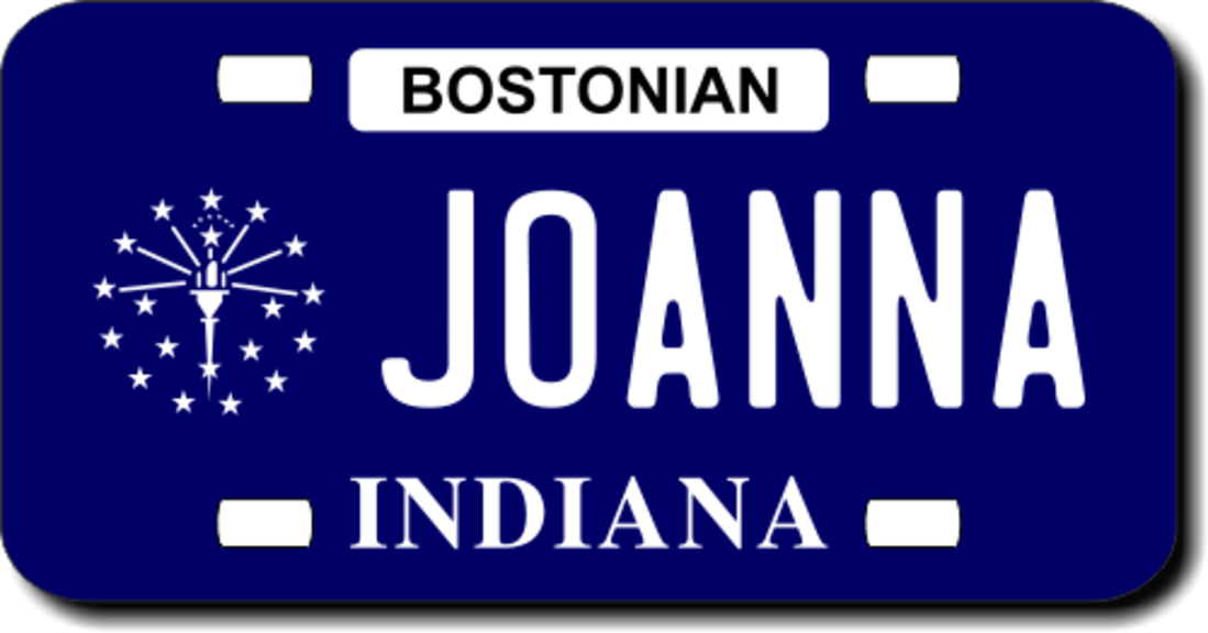 Personalized Indiana License Plate for Bicycles, Kid's Bikes, Carts