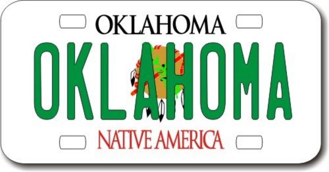 Personalized Oklahoma License Plate for Bicycles, Kid's Bikes, Carts
