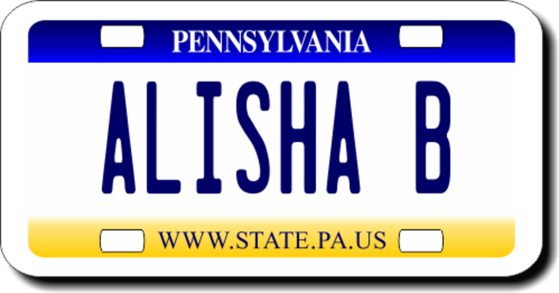 Personalized Pennsylvania License Plate for Bicycles, Kid's Bikes