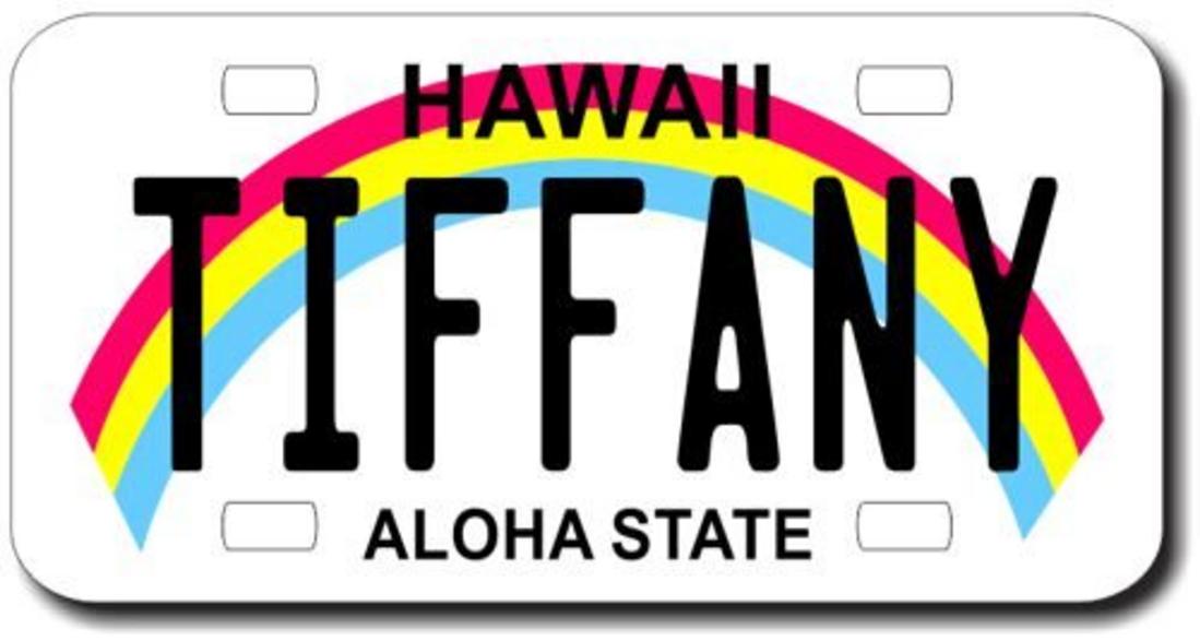 Personalized Hawaii License Plate for Bicycles, Kid