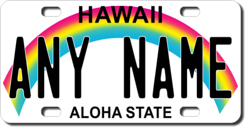 Personalized Hawaii License Plate for Bicycles, Kid’s Bikes, Carts