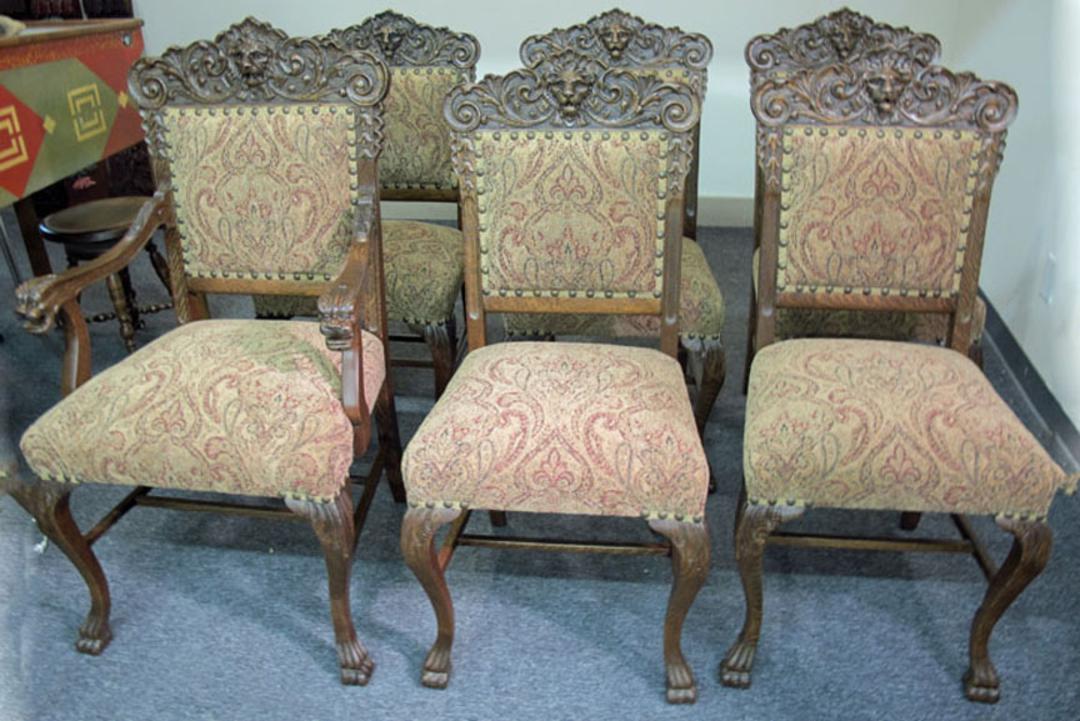 lion head dining room chairs