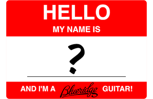 Naming a Blueridge Guitar