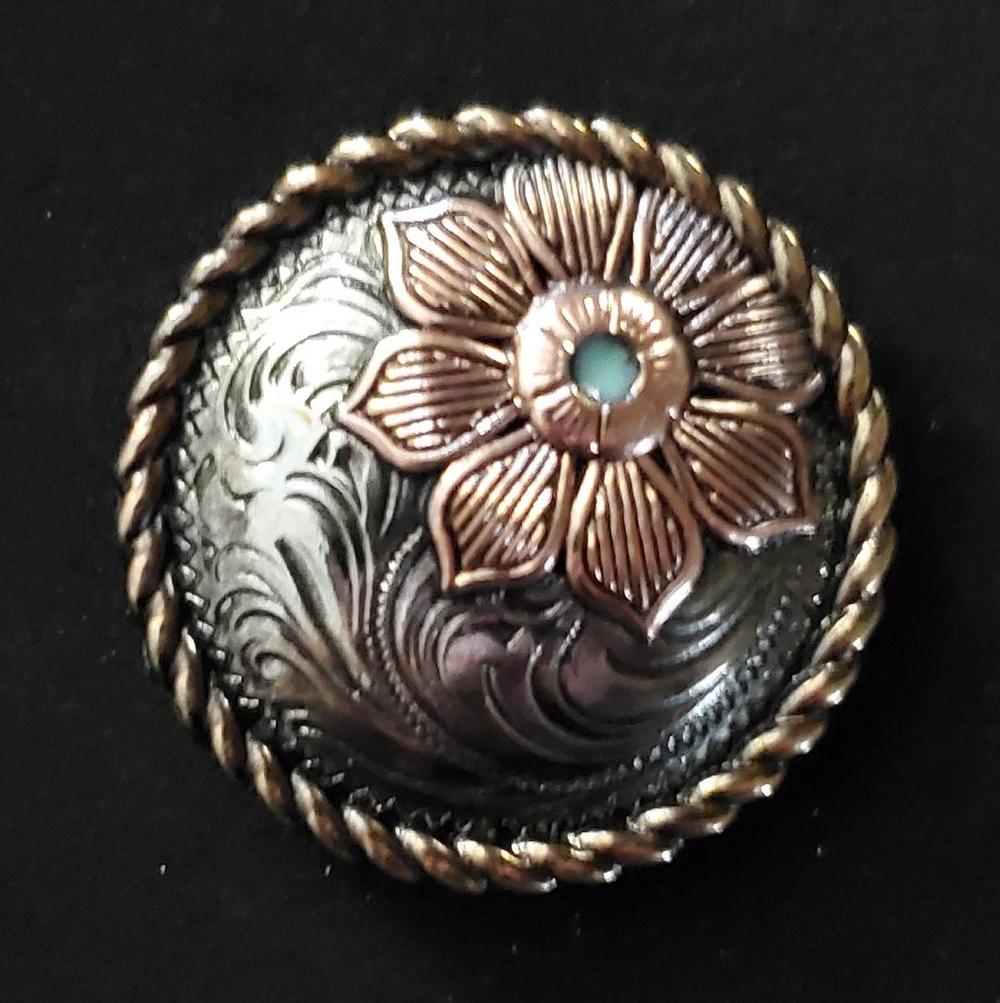 TexHAs Products, Texas Style, Western conchos, Saddle conchos, Texas conchos 186132 Floral
