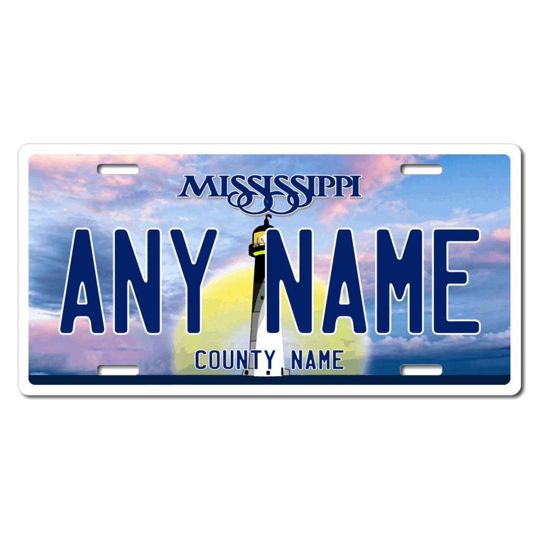 Personalized Mississippi License Plate For Bicycles Kid S Bikes Carts Cars Or Trucks Teamlogo Com Custom Imprint And Embroidery