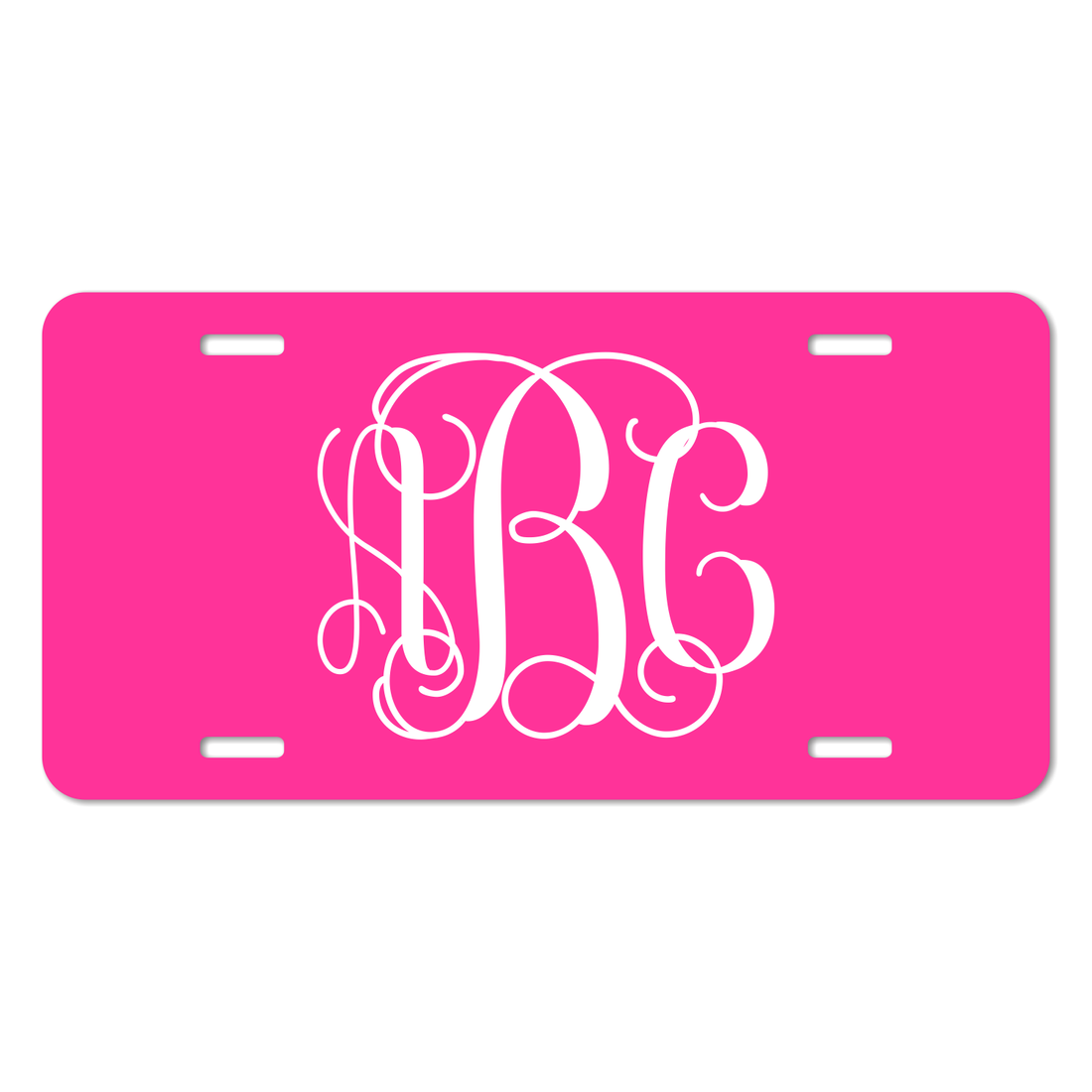 Custom monogram best sale license plate