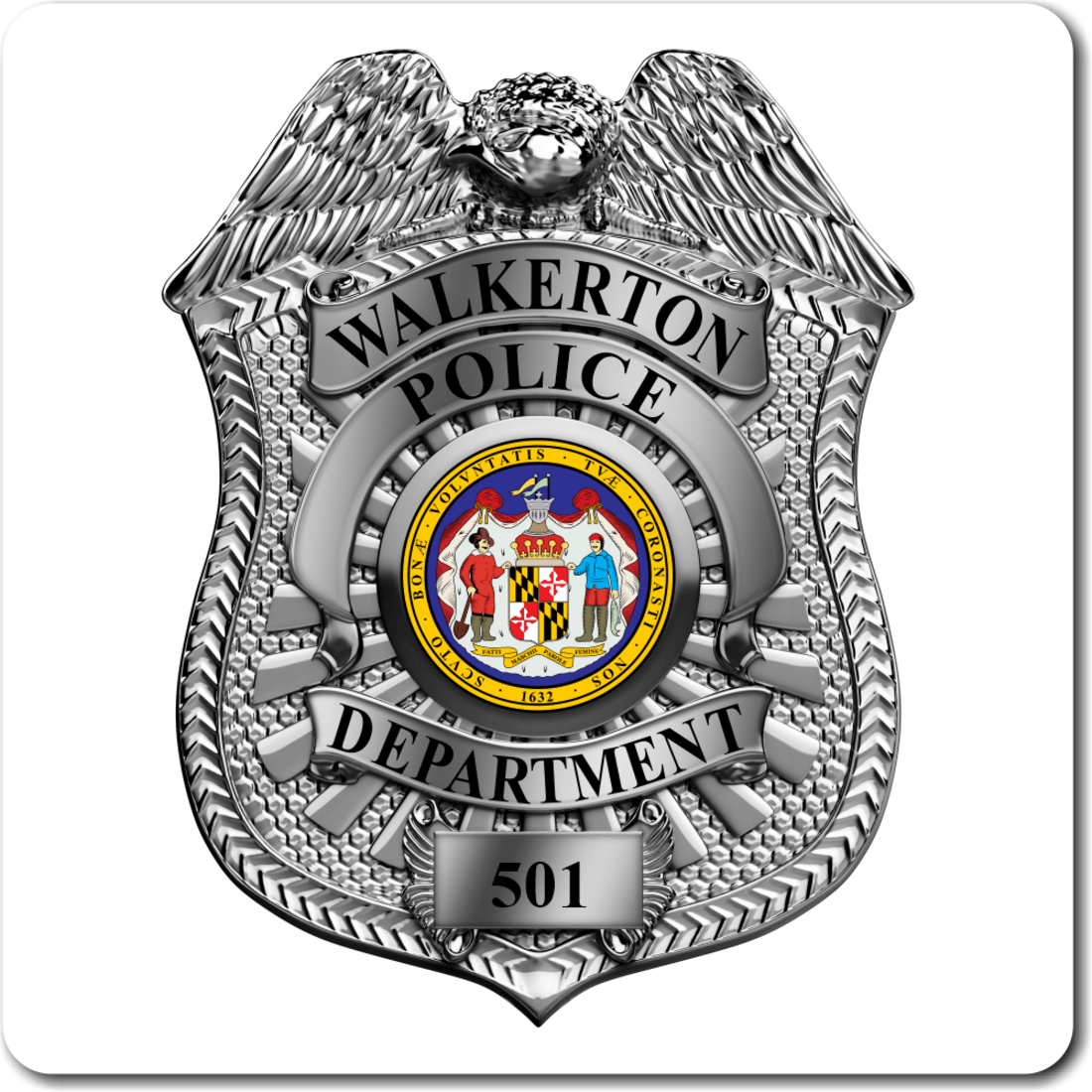 Custom Police Badge Vinyl Decal Teamlogo Com Custom Imprint And Embroidery