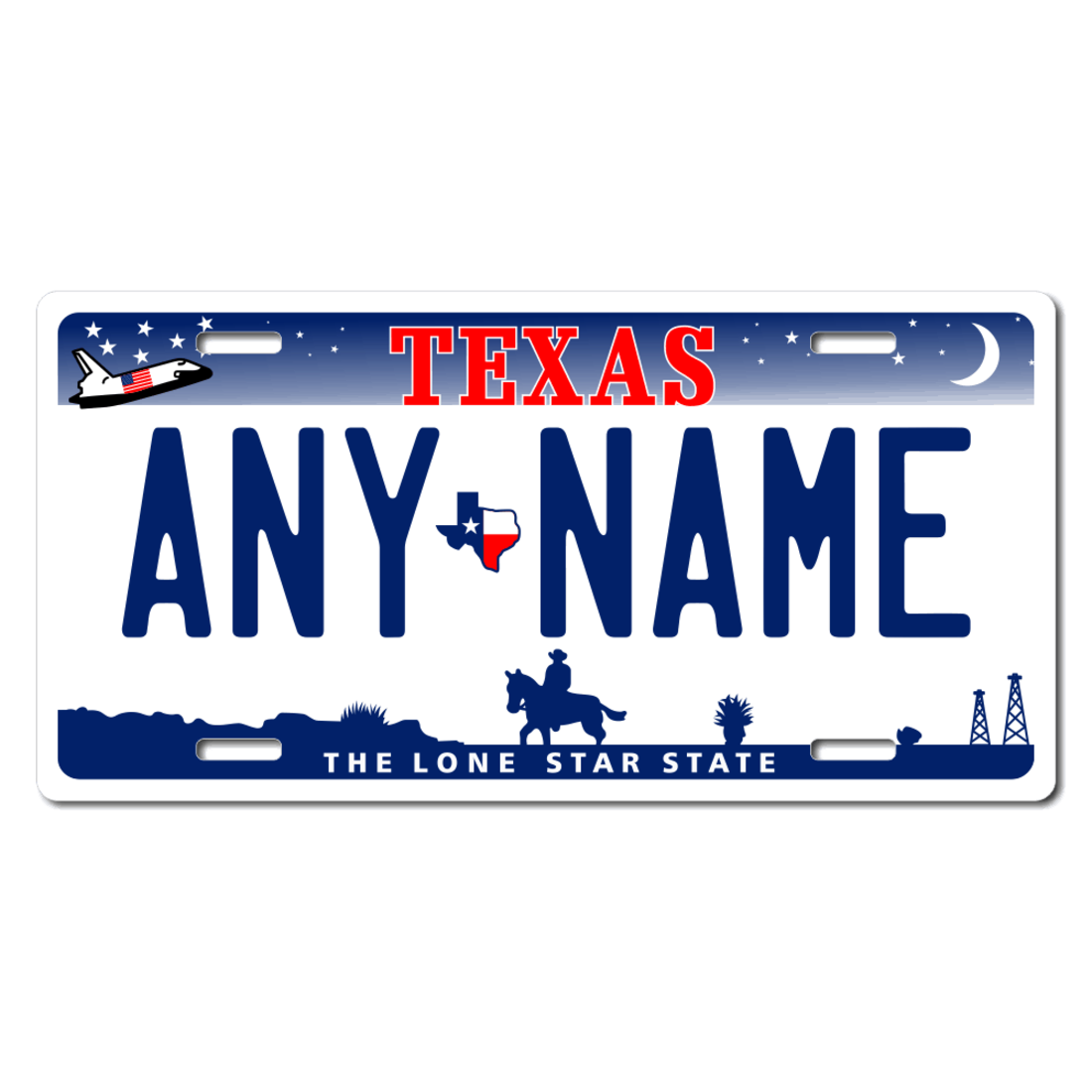 Texas Color Star License Plate Personalized Custom Auto Bike Motorcycle Moped 
