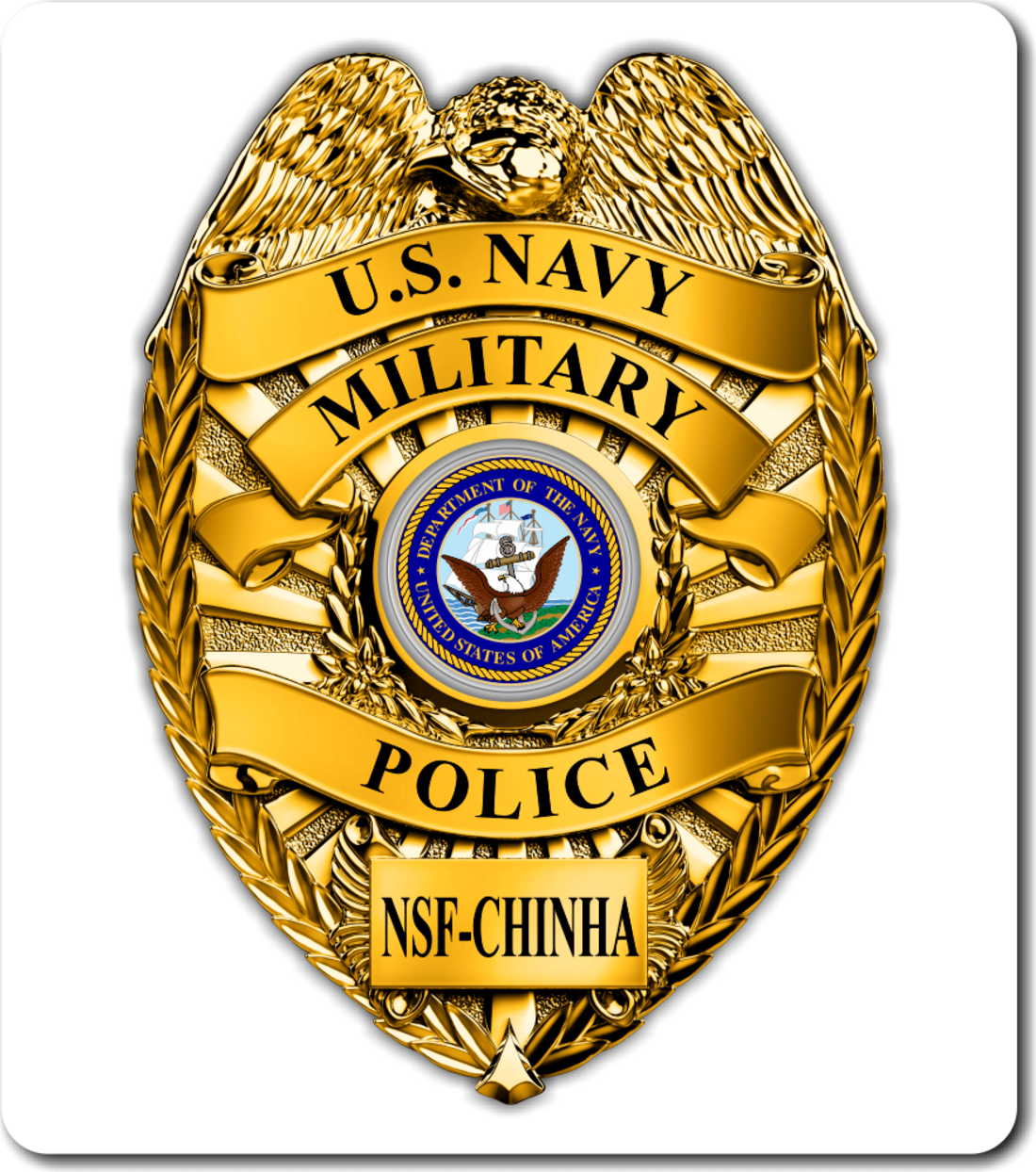 Custom Police Badge Vinyl Decal Teamlogo Com Custom Imprint And Embroidery
