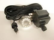 Small 12 LED light set complete with outdoor transformer and 31 foot power cord