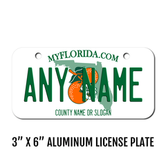 Sizes for Kids Bikes Cart Trucks TEAMLOGO Personalized Florida License Plate Cars Key Rings Version 1 