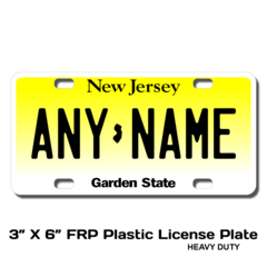 CUSTOM PERSONALIZED 2 HOLE BICYCLE STATE LICENSE PLATE-NEW JERSEY LIGHTHOUSE 