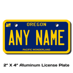 Name Tag TONYA Blue Oregon Bicycle Plate! Mini License Plate 