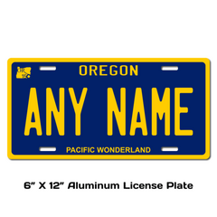 Mini License Plate Name Tag Bicycle Plate! EDDY Blue Oregon 