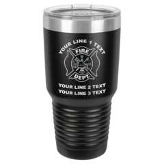 Personalized Laser Engraved 30 oz Insulated Tumbler -Fire Department