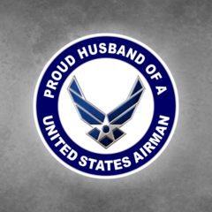 Proud Husband of a United States Airman Car Vehicle Magnet