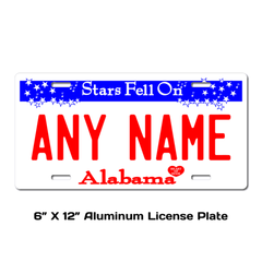 Personalized Alabama 6 X 12 License Plate 