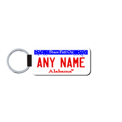 Personalized Alabama 1.5 X 3 Key Ring License Plate
