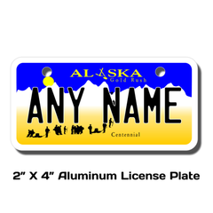 Personalized Alaska 2 X 4 License Plate 