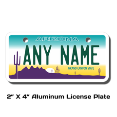 Personalized Arizona 2 X 4 License Plate