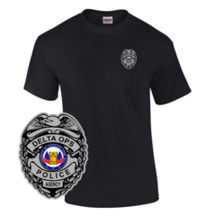 Law Enforcement Badge T-shirt Style 1 Custom Imprinted T-shirt