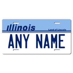 Personalized Illinois License Plate for Bicycles, Kid's Bikes, Carts, Cars or Trucks