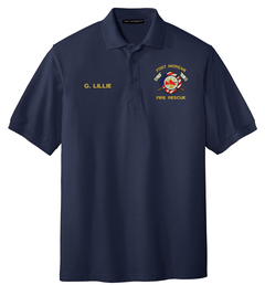 Fire Dept Knit Polo Shirts - Teamlogo.com | Custom Imprint and Embroidery