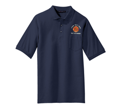 Fire Fighter EMS Silk Touch Pique Knit Pocket Shirt w/ Custom Embroidery 
