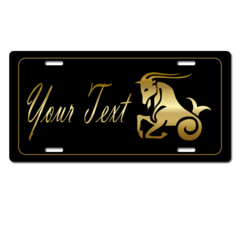Personalized Capricorn License Plate for Bicycles, Kid's Bikes, Carts, Cars or Trucks