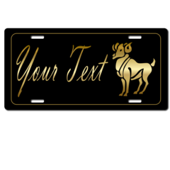 Personalized Aries License Plate for Bicycles, Kid's Bikes, Carts, Cars or Trucks