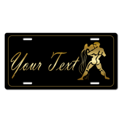 Personalized Aquarius License Plate for Bicycles, Kid's Bikes, Carts, Cars or Trucks 