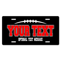 Personalized Football License Plate for Bicycles, Kid's Bikes, Carts, Cars or Trucks