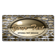 Personalized Sunset with Metal Background License Plate for Bicycles, Kid's Bikes, Carts, Cars or Tr