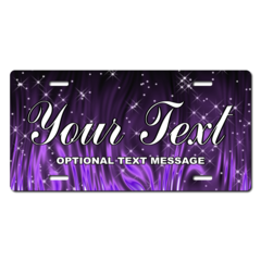 Personalized Purple Sparkles License Plate for Bicycles, Kid's Bikes, Carts, Cars or Trucks