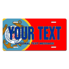 Personalized Coast Guard Seal / Red Background License Plate for Bicycles, Kid's Bikes, Carts, Cars 