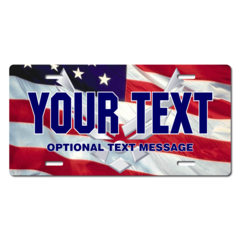 Personalized U.S. Air Force / American Flag License Plate for Bicycles, Kid's Bikes, Carts, Cars or 