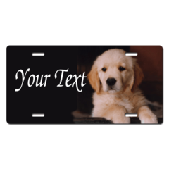 Personalized Puppy License Plate for Bicycles, Kid's Bikes, Carts, Cars or Trucks