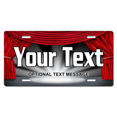 Personalized Theatre Stage License Plate for Bicycles, Kid's Bikes, Carts, Cars or Trucks