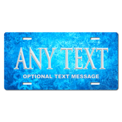 Personalized Frozen Ice License Plate for Bicycles, Kid's   Bikes, Carts, Cars or Trucks