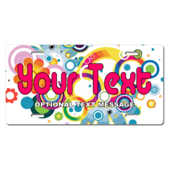 Personalized Psychedelic License Plate for Bicycles, Kid's   Bikes, Carts, Cars or Trucks