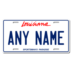 Personalized Louisiana License Plate for Bicycles, Kid's Bikes, Carts, Cars or Trucks