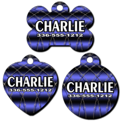Personalized Barbwire Background Pet Tag for Dogs and Cats