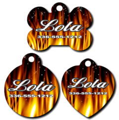 Personalized Gold Sparkles Pet Tag for Dogs and Cats