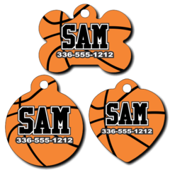 Personalized Basketball Pet Tag for Dogs and Cats