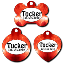 Personalized Red Sky Pet Tag for Dogs and Cats
