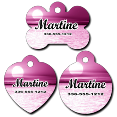 Personalized Sunset Background Pet Tag for Dogs and Cats