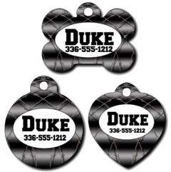 Personalized Black Barbiwire Pet Tag for Dogs and Cats