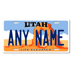 Personalized Utah License Plate for Bicycles, Kid's Bikes, Carts, Cars or Trucks