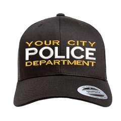 Police Custom Embroidered Mesh Back Trucker Duty Baseball Cap - YP CLASSICS� RETRO TRUCKER CAP